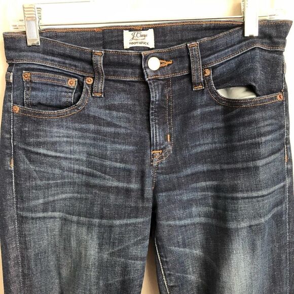 J.Crew Toothpick Rip Knee Skinny Jeans size 26 - Picture 7 of 9